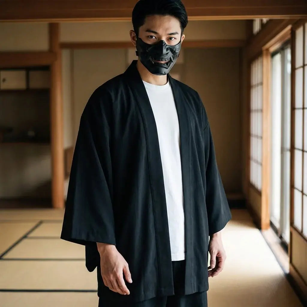 Chaqueta estilo japonés hombre combinada con vaqueros