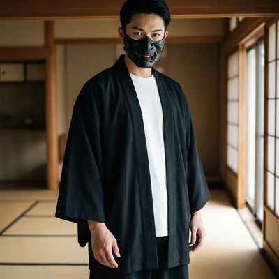 Chaqueta estilo japonés hombre combinada con vaqueros