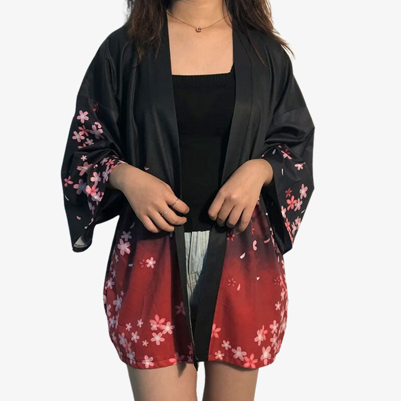 Chaqueta estilo kimono para mujer vista completa