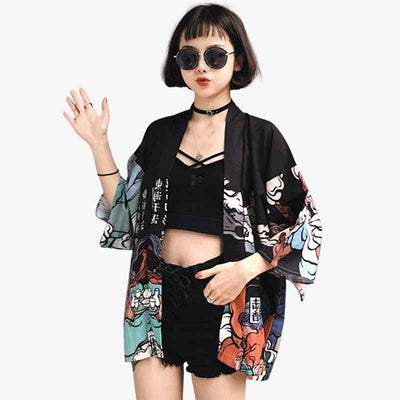 Chaqueta japonesa con estampado de cielo nocturno