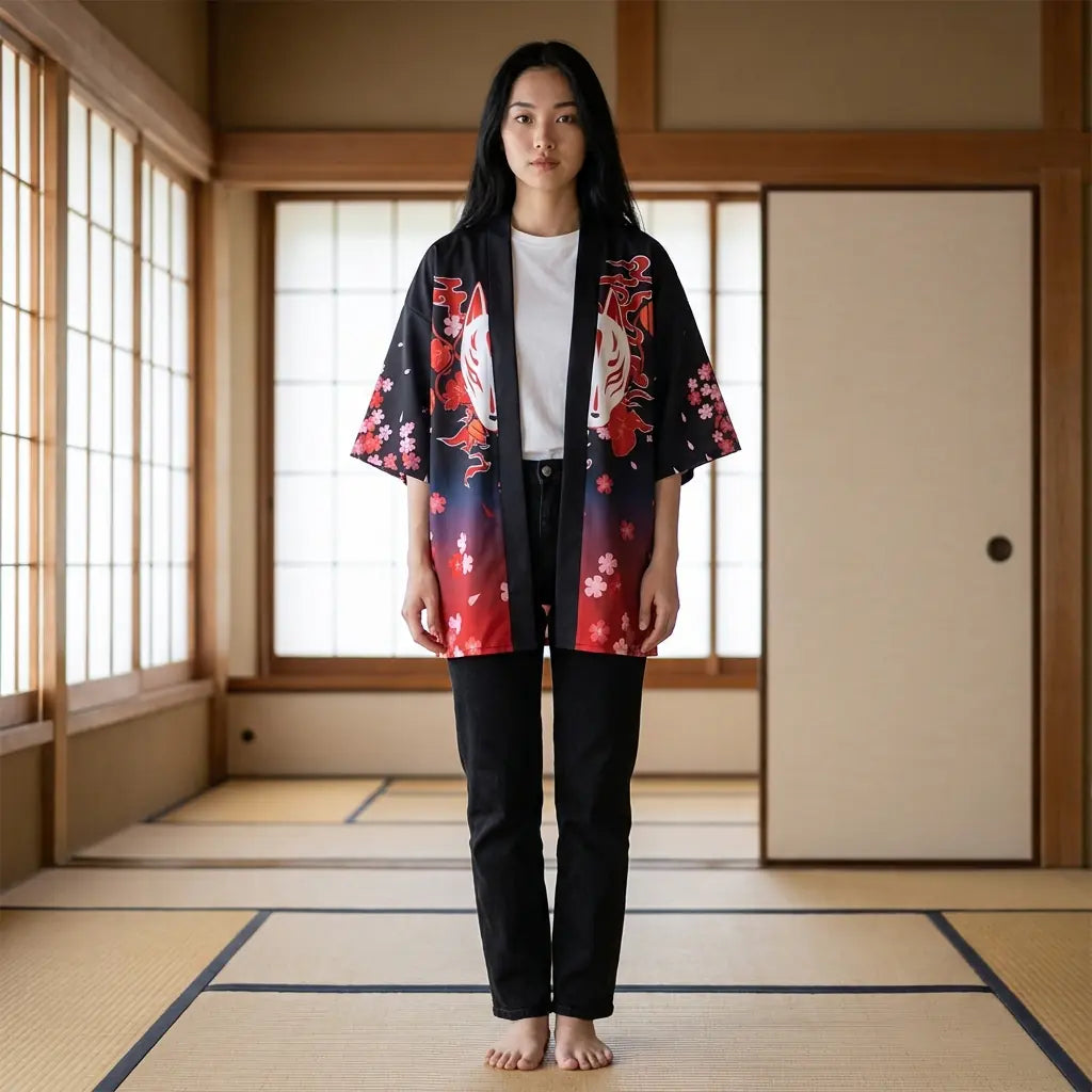 Chaqueta Kimono Haori Mujer