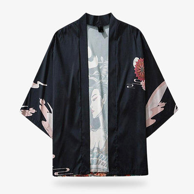 Chaqueta kimono para mujer que combina la elegancia tradicional japonesa con la moda actual