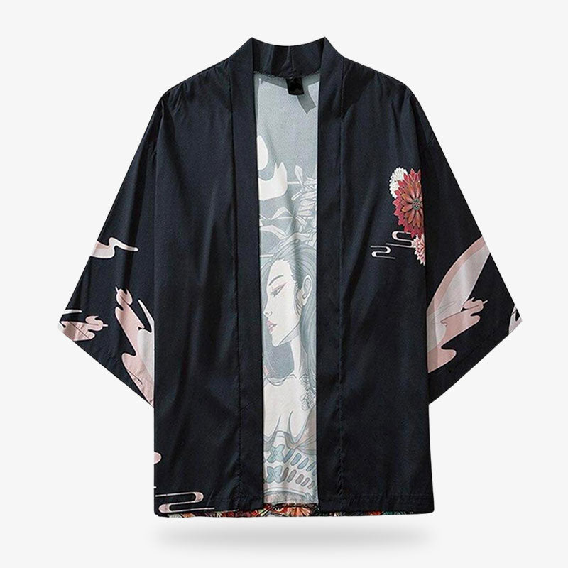 Chaqueta kimono para mujer que combina la elegancia tradicional japonesa con la moda actual