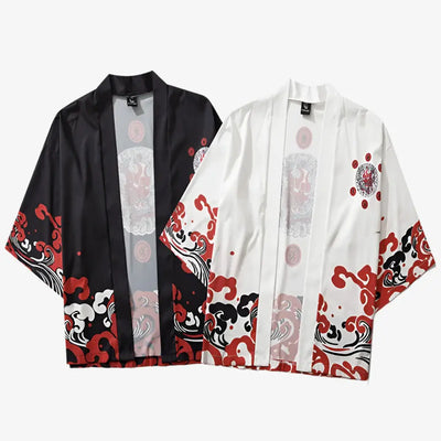 Haori Rojo en plano, vista frontal