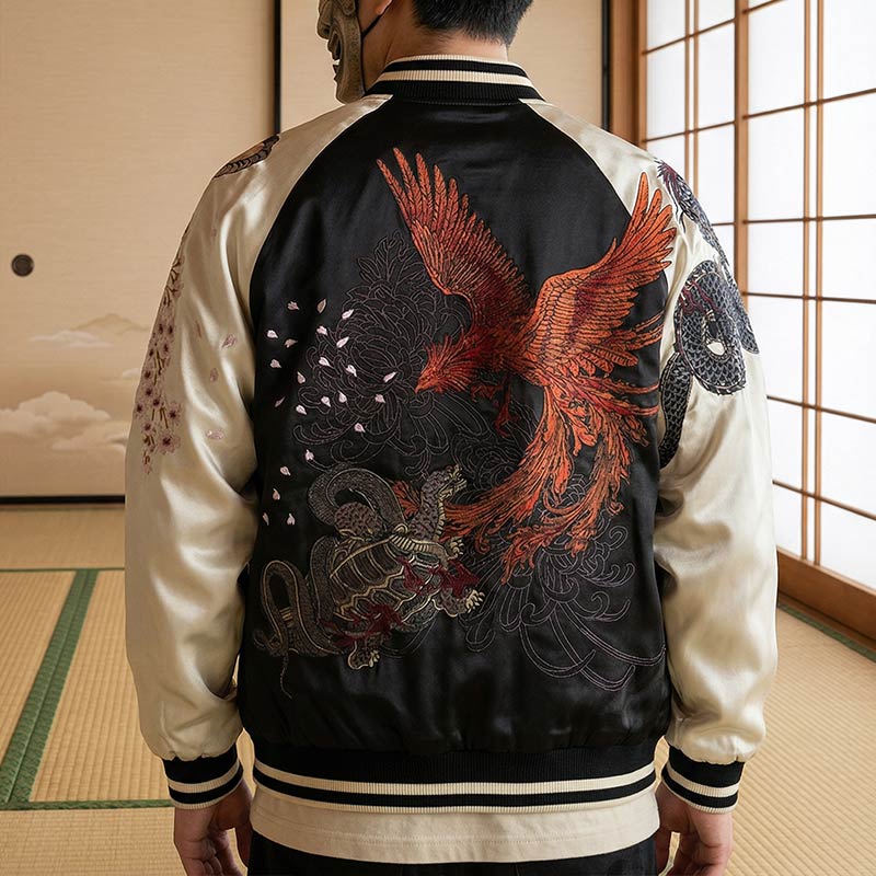 Chaqueta Sukajan Fénix vista posterior