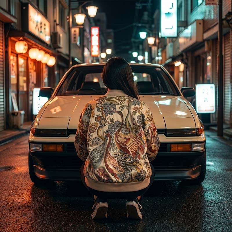 Chaqueta Sukajan vista posterior