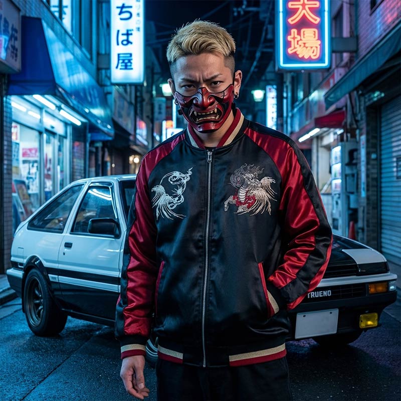 Chaqueta Sukajan Kirin vista frontal