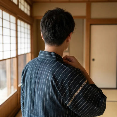 Conjunto de pijama estilo japonés en algodón