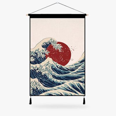 Cuadro Ola de Kanagawa en formato kakemono para decoración japonesa