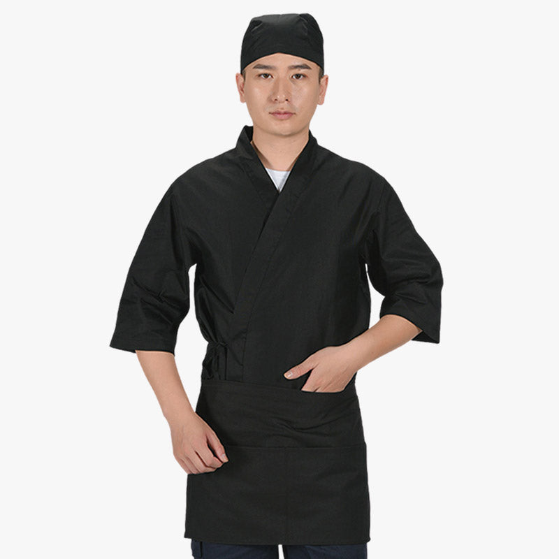 Delantal japonés tradicional para hombre estilo chef de sushi