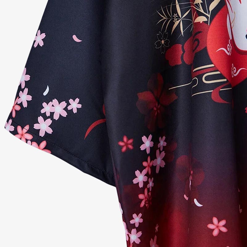 Detalle de la manga 3/4 de la chaqueta kimono