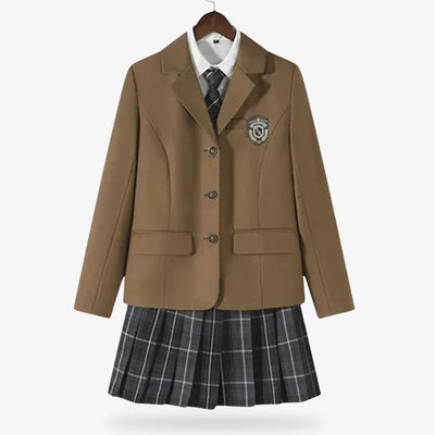 Este disfraz de escuelas de japon uniformes​ es un conjunto completo con camisa blanca, chaqueta japonesa verde, corbata y falda. Conjunto completo para un disfraz de cosplay de colegiala japonesa.