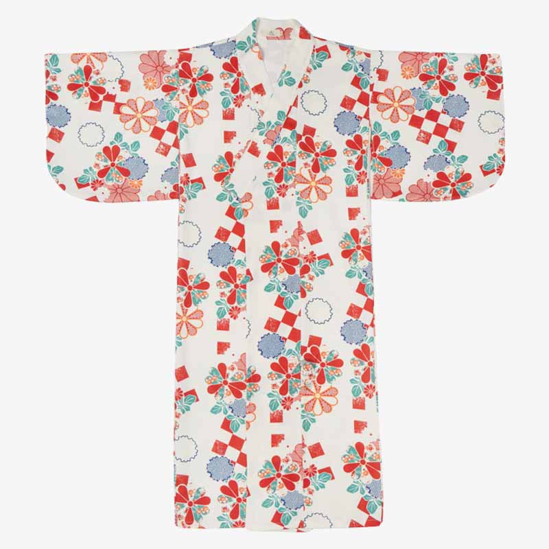 Detalle de tela de kimono con motivo sakura y fukiwa