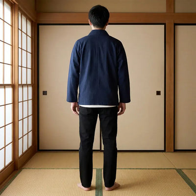 Samue Japonés Hombre visto por la espalda, con el estampado completo