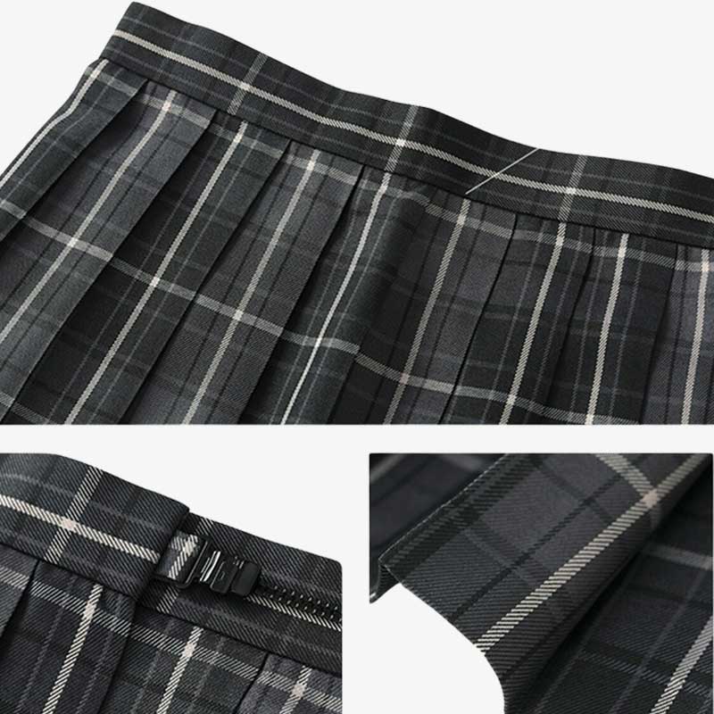 Material de calidad para una falda japonesa a cuadros
