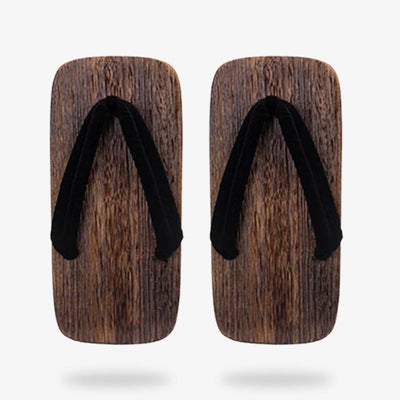 Dos sandalias geta vintage japonesas que muestran el estilo histórico del calzado
