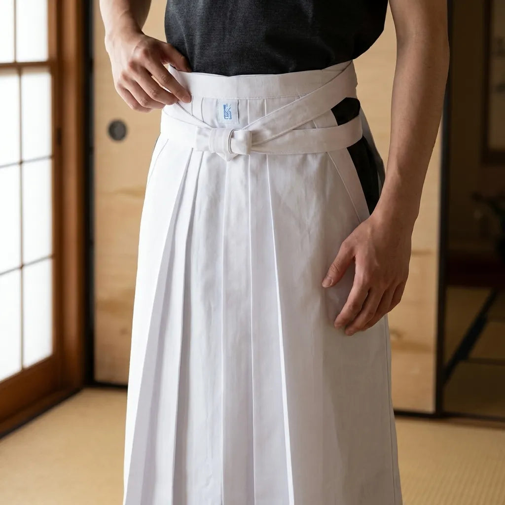 Hakama Blanco vista frontal