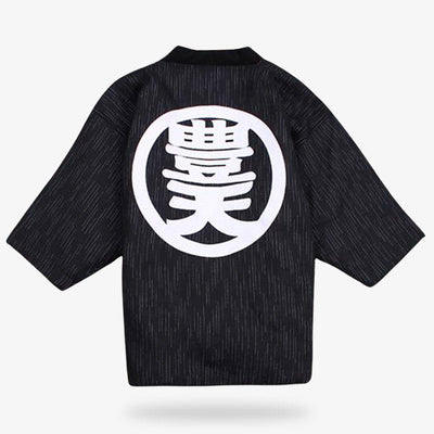 Detalle del kanji bordado en el hanten