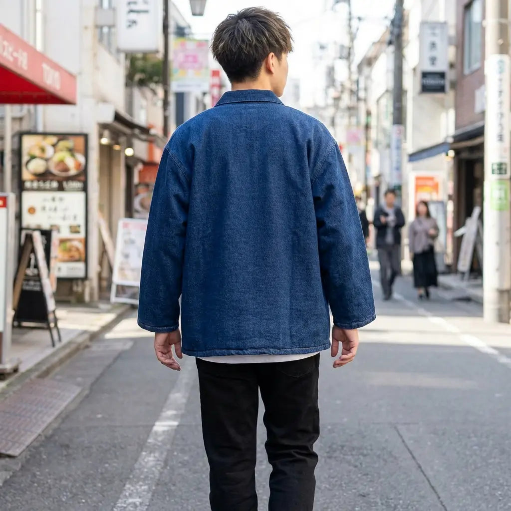 Haori Azul vista frontal