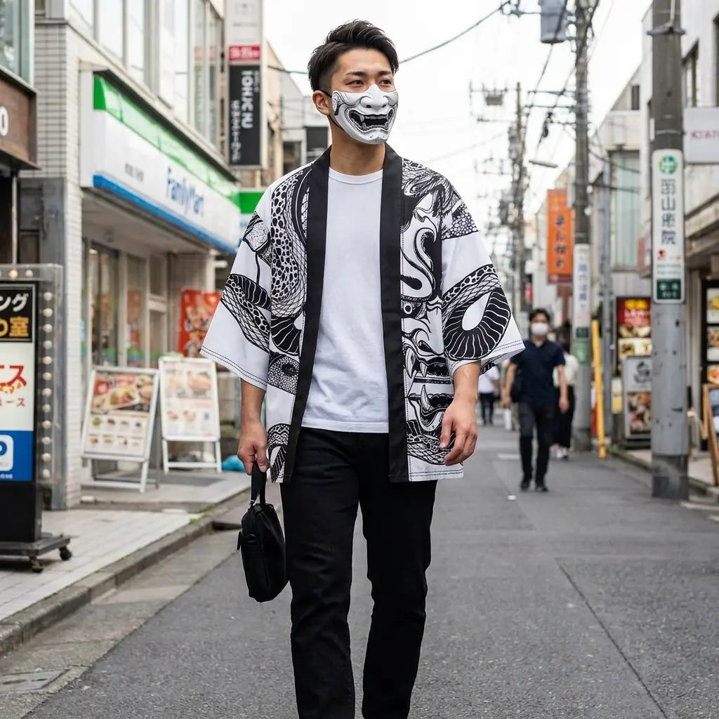 Haori Hannya Mujer vista posterior