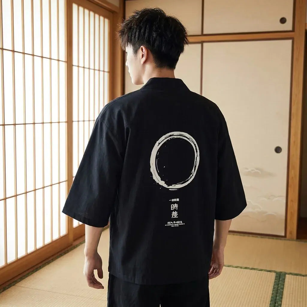 Haori Hombre en plano, vista trasera