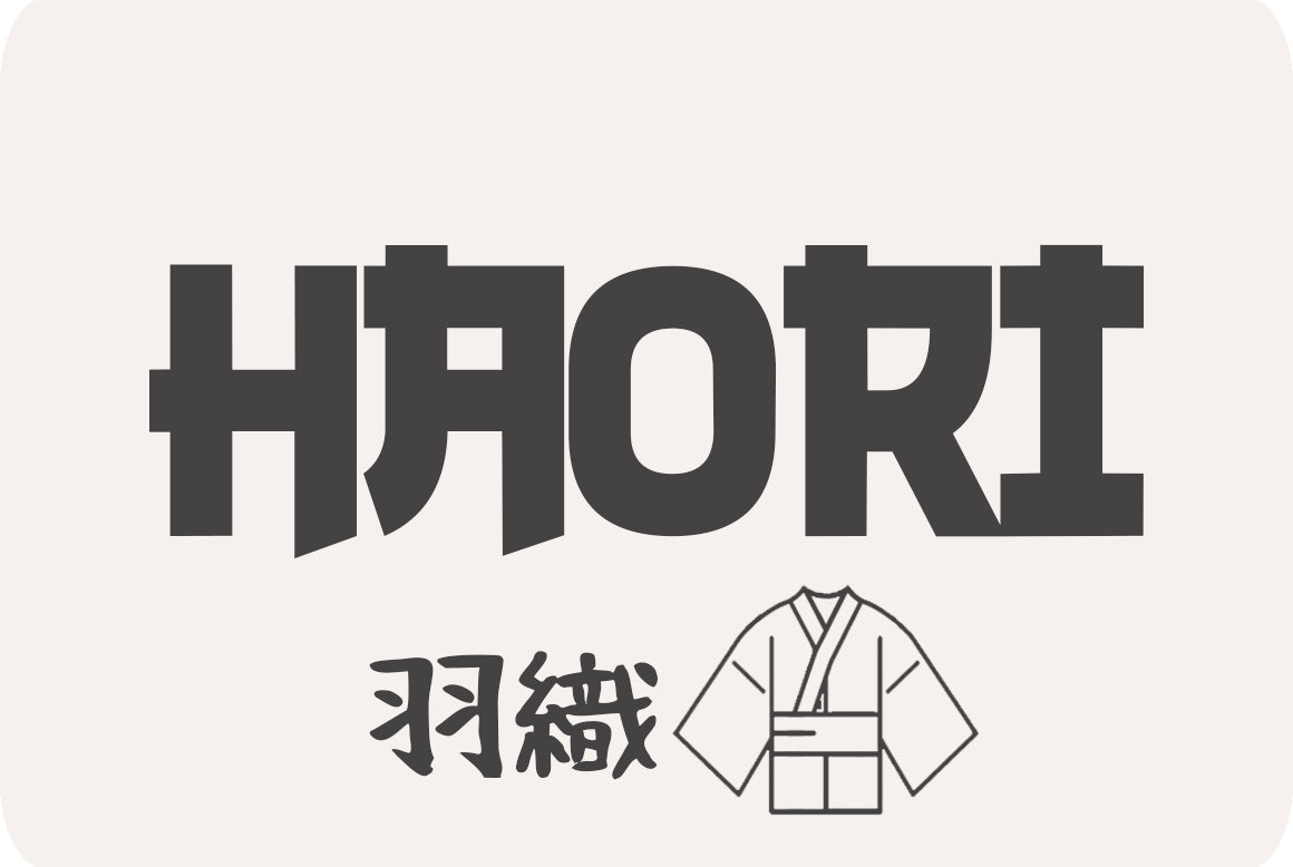 Kanji de los productos haori kimono colecciony dibujo de una chaqueta kimono japonesa