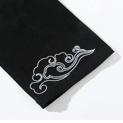 Haori Negro Hombre tejido de algodón