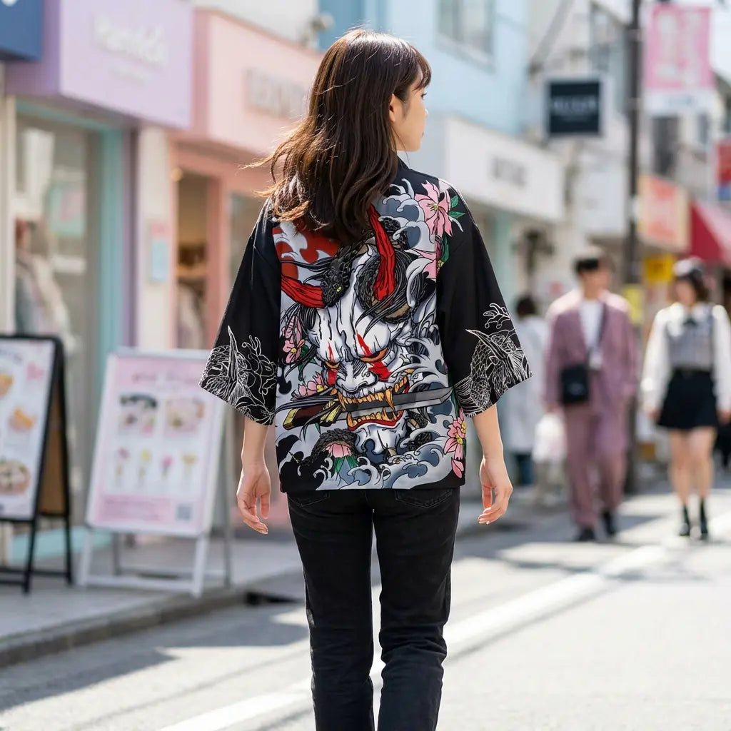 Haori Oni Mujer vista posterior