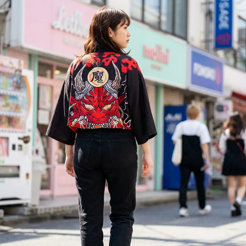 Haori Oni Mujer vista posterior