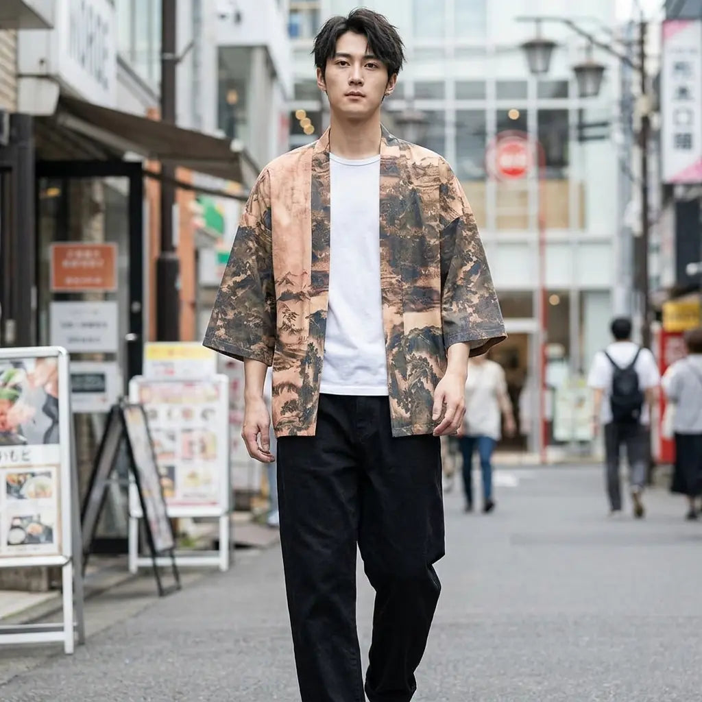 Haori Streetwear Hombre vista posterior