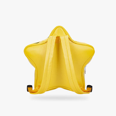 Una mochila japonesa amarilla con forma de estrella mágica