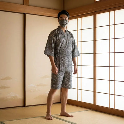 Jinbei estampado seigaiha