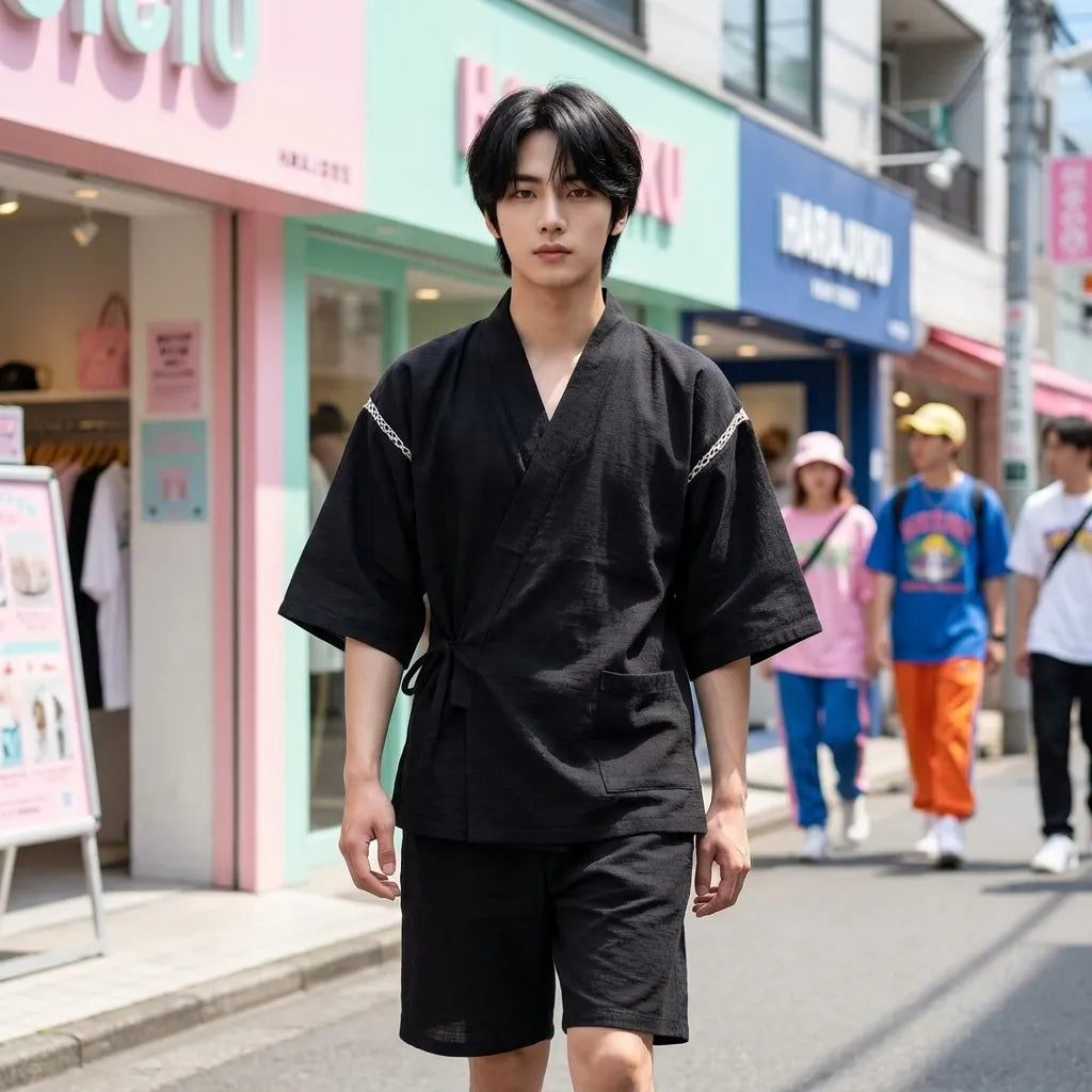Jinbei Rayas Hombre vista posterior