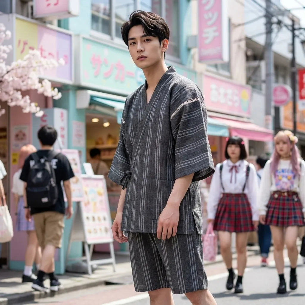 Jinbei Ropa Japonesa vista posterior