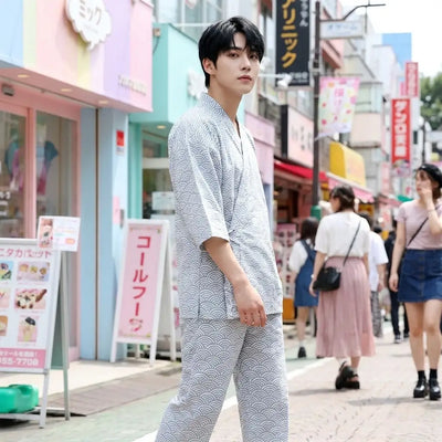Jinbei yukata japonés de algodón
