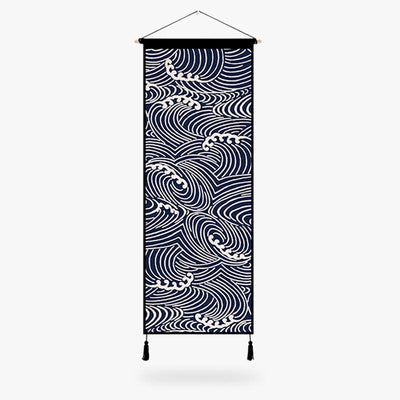 Kakemono ola japonesa de madera de nogal para decoración de pared