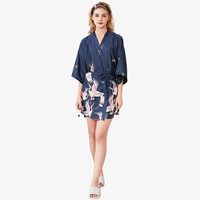 Kimono corto mujer con cinturón a juego