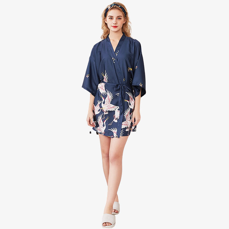 Kimono corto mujer con cinturón a juego