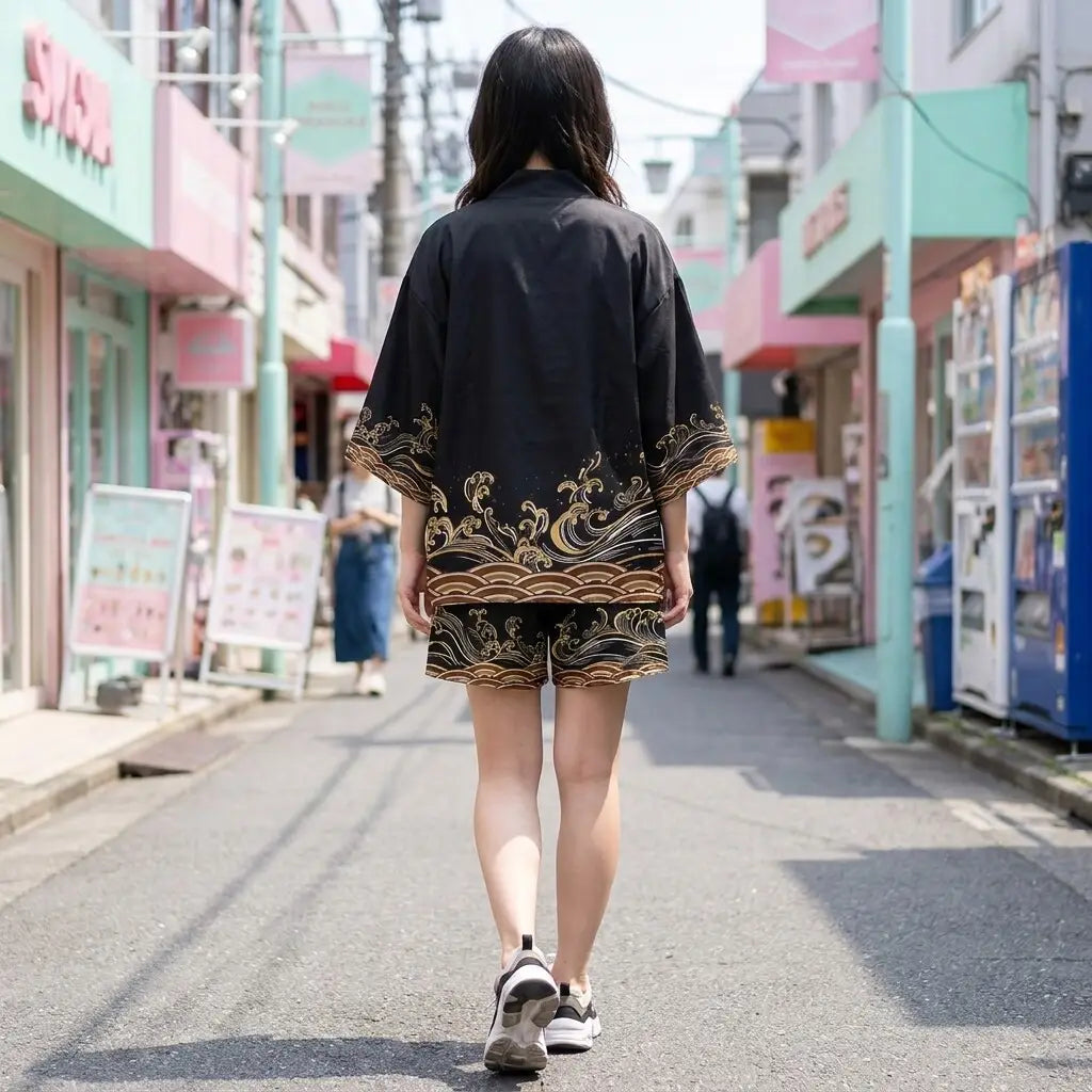 Kimono Haori Hombre vista posterior