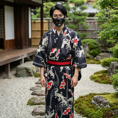 Kimono japonés para hombre con estampado tradicional