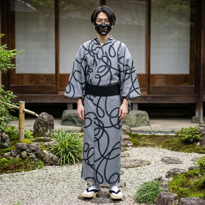 Kimono japones hombre con mangas anchas