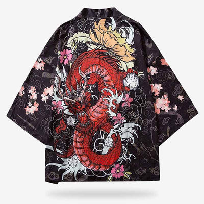Chaqueta kimono dragón para hombre