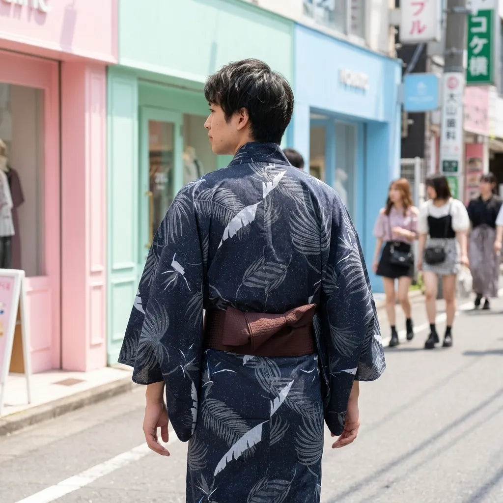 Kimono japonés para hombre con caída elegante