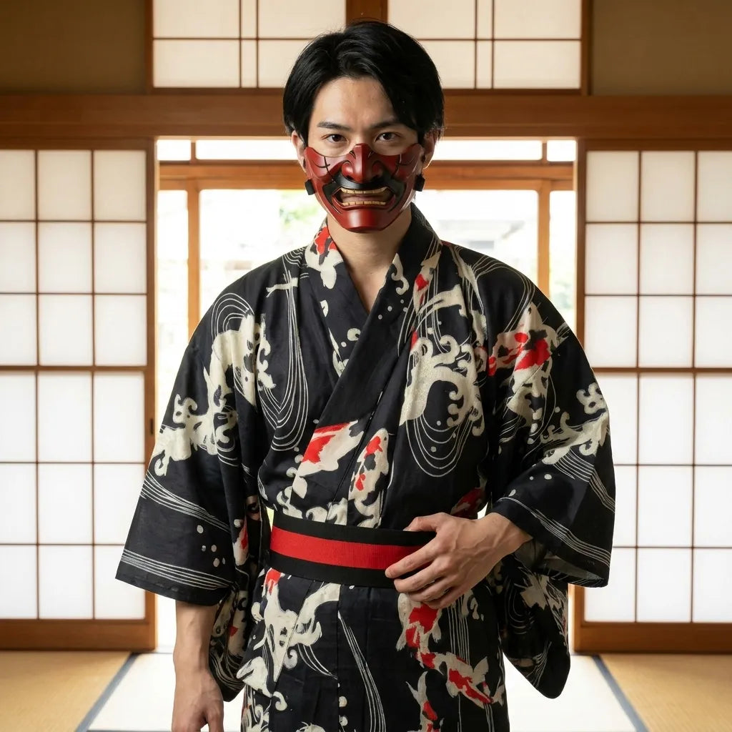Kimono Koi Hombre vista posterior