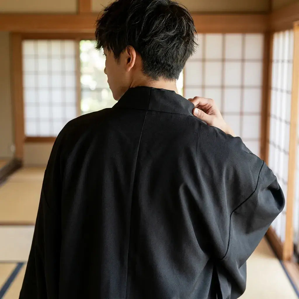 Kimono Moderno Hombre en plano, vista trasera