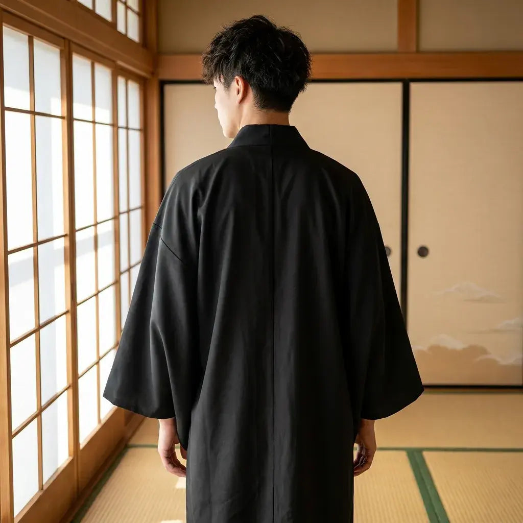 Kimono Moderno Hombre en plano, vista trasera