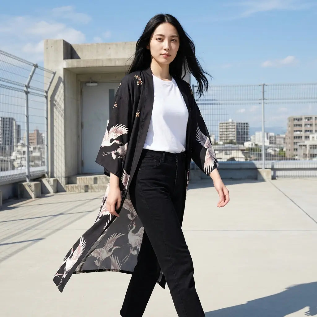 Kimono Mujer Largo vista frontal