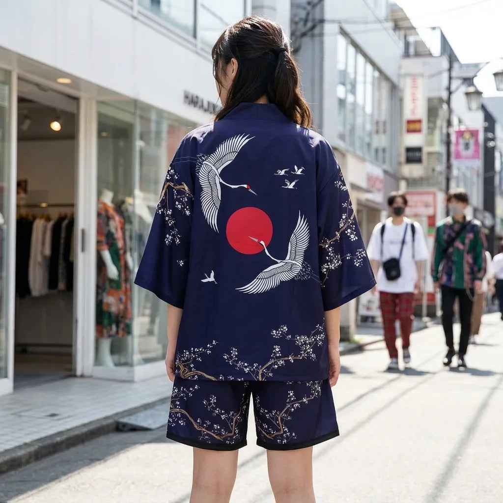 Kimono set Tsuru vista frontal
