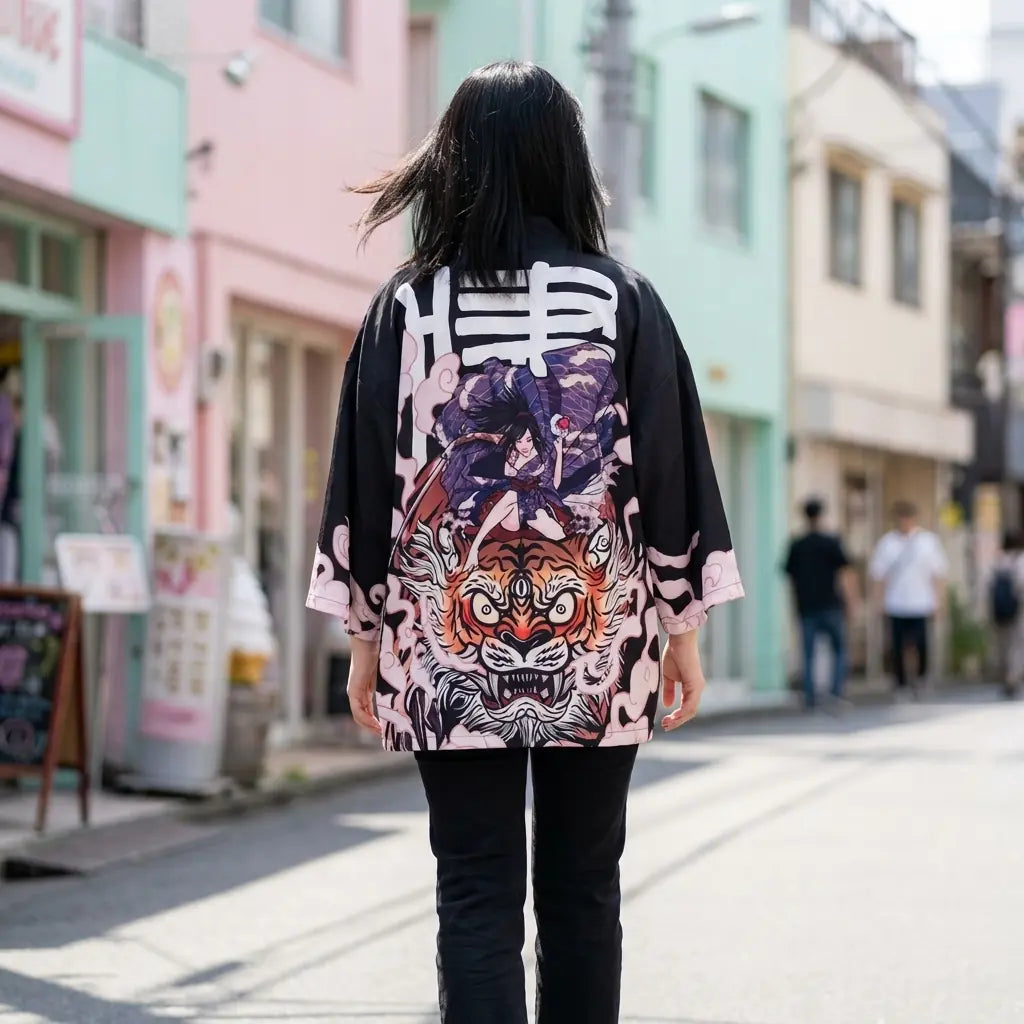 Kimono Tigre Mujer vista posterior