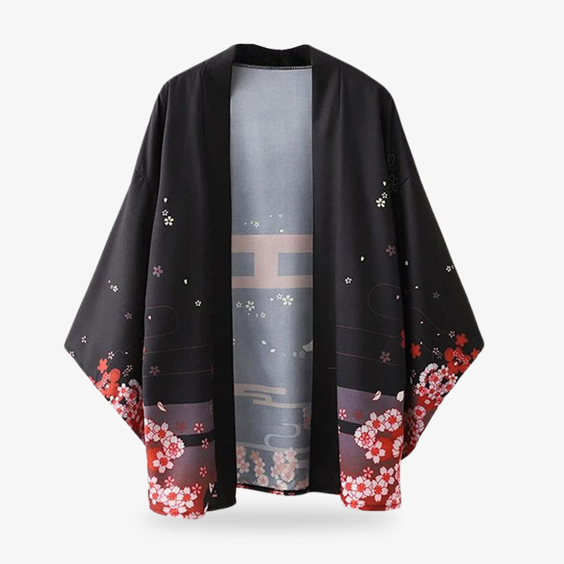 El kimono zorro mitológico combina elegancia y leyenda con motivos de espíritu zorro
